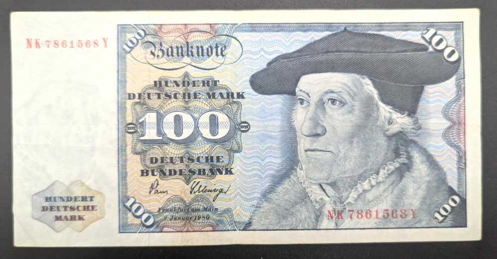 Germany 100 Hundert Deutsche Mark German Hundred Mark Banknote DM 1980